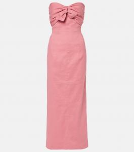 Платье макси Rahel из смеси льна и хлопка Tove, Raspberry