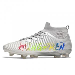 Binary Футбольные бутсы FG Firm Ground с амортизацией, противоскользящие, легкие, унисекс, белые