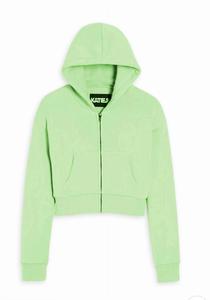 Укороченная толстовка с капюшоном Dylan Zip для девочек в цвете яркого авокадо KatieJnyc, цвет bright avocado