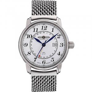 ZEPPELIN Часы Piaget Collection Quartz Movement Men's Watch Watch 42 White Dial Stainless Steel Watchband, 7642M-1