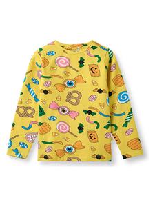Småfolk Футболка с длинными рукавами "Хэллоуинские сладости" желтого цвета