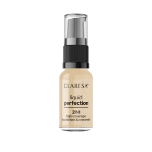 Жидкий консилер и тональный крем с гиалуроновой кислотой для лица 103.5 светлый нюд, 18 г Claresa Liquid perfection, цвет 103,5