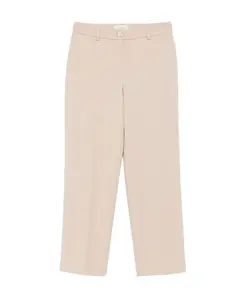 Бежевые брюки, нейтрального цвета, прямого кроя. Via Masini 80, бежевый
