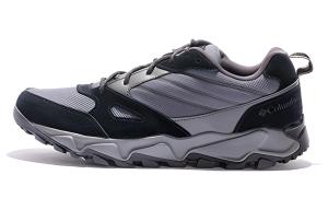 Columbia Скользоустойчивые дышащие низкие уличные кроссовки черно-серого цвета