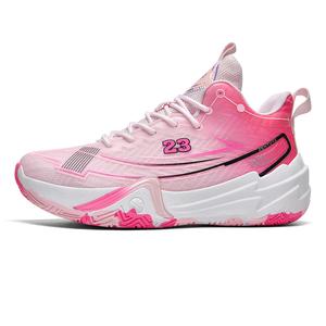 Kuding Амортизирующие устойчивые к истиранию дышащие баскетбольные кроссовки мид-топ унисекс бело-розовые, цвет White Pink