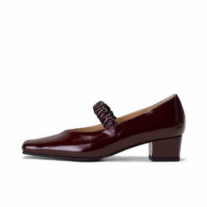 SHOEMAKER QUEEN Мэри Джейн туфли женские красно-коричневые, цвет Red Brown