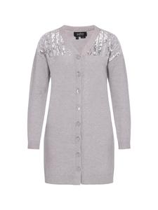 Женский кардиган серого меланжа usha BLACK LABEL