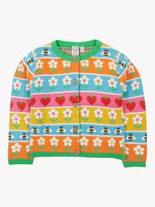 Детский кардиган из чистого органического хлопка daisy fair isle Frugi, разноцветный