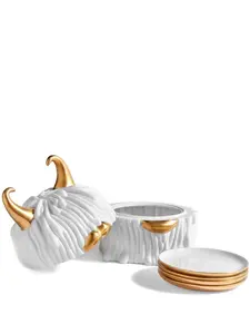 Набор Haas Lynda из четырех фарфоровых тарелок L'Objet, белый