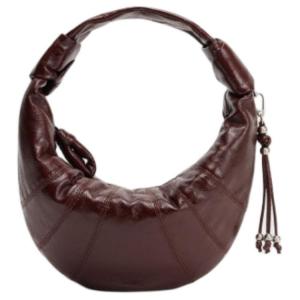 Lemaire Мини-сумка через плечо из ткани серии "Круассан" для женщин в тёмном кирпично-красном цвете