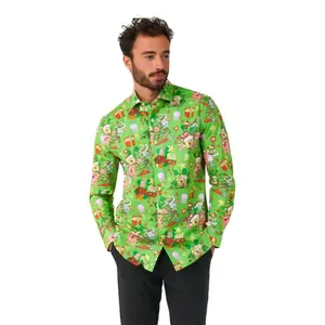Мужская рождественская рубашка Opposuits, цвет spongebob christmas