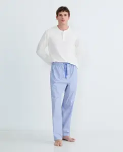 Мужская длинная пижама смешанного типа Dustin, темно-синий