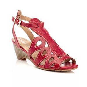 Женские босоножки на танкетке Генри Феррера S502 Henry Ferrera, красный