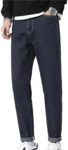 Джинсы Cotton Harajuku прямые мужские Plus Size SIDUFHAOPKLL