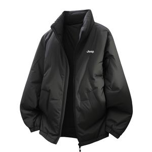 Пуховик Unisex Stand Collar Lightweight Jeep, черный