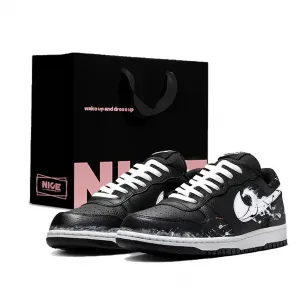 Nike Большая сумка для покупок, низкие скейтбордистские кроссовки Ink Shadow Rogue для мужчин, черный с белым