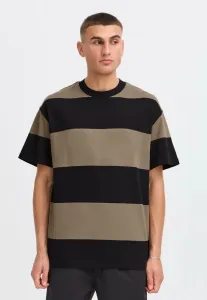 Футболка sdroy в полоску свободного кроя Solid, True Black