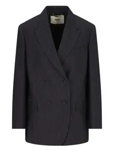 Блейзер в тонкую полоску Fendi, синий