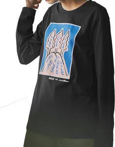 Благотворительная футболка с длинным рукавом, модель #5, унисекс, для взрослых Aigle, черный