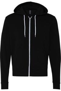 Толстовка с капюшоном BELLA + CANVAS из флисовой губки с застежкой-молнией, черный