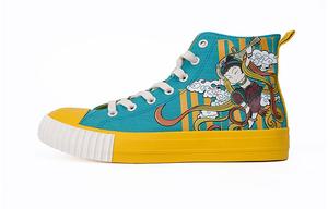 ISTEP Нескользящие износостойкие высокие парусиновые туфли женские зеленые