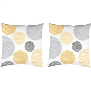 Декоративные подушки BORDEN Наволочка с наполнителем, 2 штуки Home Wohnideen, Gelb + bedruckt