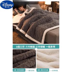 Disney Плед из кораллового флиса 200х230 см, 3-слойный утепленный, вес 2,5 кг, цвет Deep Coffee
