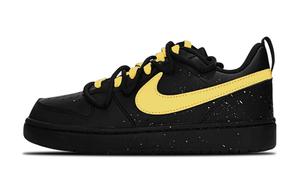 Nike Court Borough Low Top детские скейтбординг кроссовки Black Yellow для подростков