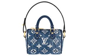 LOUIS VUITTON Скоростной джинсовый мешочек для ключей