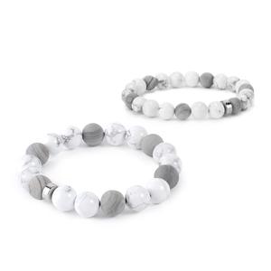 FOUNDIN Белый бирюзовый браслет унисекс