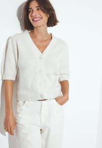 Кардиган NA-KD Cardigan, Offwhite/White