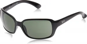 Женские квадратные солнцезащитные очки Ray-Ban RB4068, Black/G-15 Green