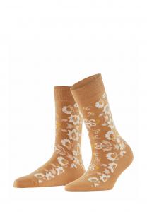 Носки Burlington Velvet Blooms, Brown Sugar/Mottled Brown