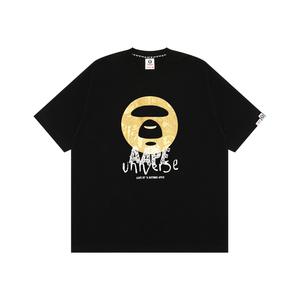 Футболка с принтом логотипа A Bathing APE Aape, черный