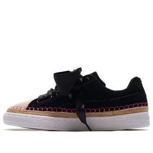 Кроссовки suede heart sneakerdrille ribbon black/pink Puma, черный