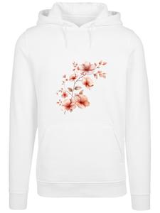 Толстовка F4NT4STIC Rosa Blumenzweig 3D, White