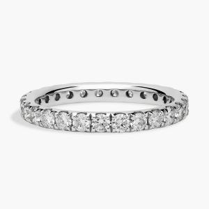 Кольцо Riviera Pavé Diamond Eternity из 14-каратного белого золота (1 карат Tw. - HI / SI1-SI2) Blue Nile