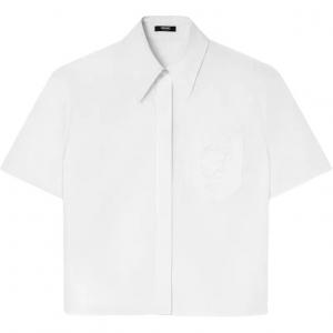 Рубашка с вышитым логотипом cameo VERSACE, белый