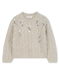 Детский джемпер с длинными рукавами и золотыми нитями Billieblush