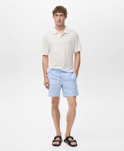 Мужские плавки из ткани сирсакер MANGO, Sky Blue