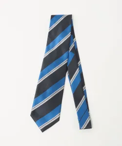 Галстук Стефано Биджи в атласную полоску United Arrows, цвет Dk.Gray