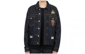 Джинсовая куртка мужская синяя Evisu, синий