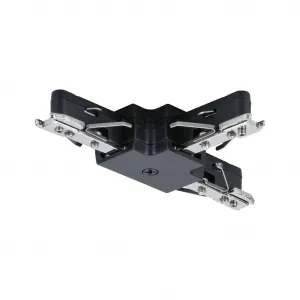 Соединитель рельсовой системы URail соединитель T-образный 104x62 мм макс. 1000 Вт 1 шт. Paulmann, черный