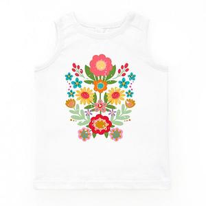 Футболка Folk art florals distressed youth The Juniper Shop, White