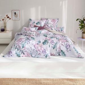 Постельное белье Estella Satin de Luxe ДД 135х200 Веня цветы сиреневый бирюзовый 1043-985