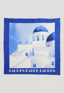 Шарф Lauren Ralph Lauren LANDSCAPE-PRINT SILK SQUARE SCARF, Liberty Blue/Blue