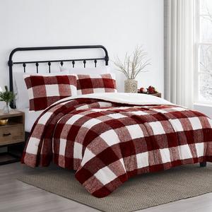 Комплект одеял Cannon Cozy в клетку буйвола с накидками, черный