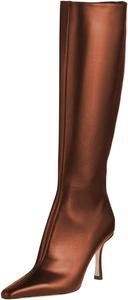 Женские сапоги Zszszsu с закрытым квадратным носком, на каблуке, до колена, модные ботильоны на шпильке, высокие сапоги до икры, праздничные осенние туфли, размеры 4-16 US, Sienna