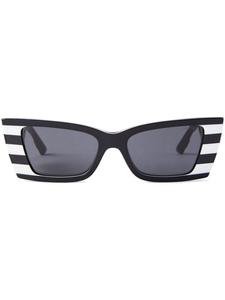 Солнцезащитные очки «кошачий глаз» в полоску Jimmy Choo Eyewear, черный