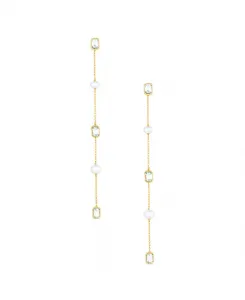 Серьги-Капельки из пресноводного жемчуга и стекла Ettika, gold